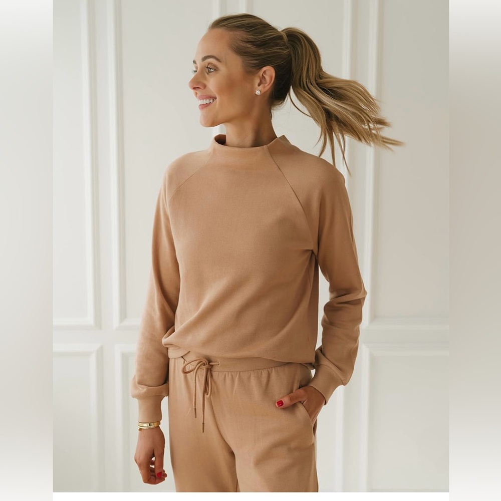 NWT Amazon The Drop by Fashion Jackson praline mock neck knit fleece Size XXL